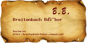 Breitenbach Bíbor névjegykártya